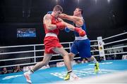 1 September 2017; Joe Ward, left, of Ireland in action against Bektemir Melikuziev of Uzbekistan in their semi-final bout at the AIBA World Boxing Championships in Hamburg, Germany. Photo by AIBA via Sportsfile