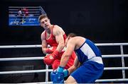 1 September 2017; Joe Ward, left, of Ireland in action against Bektemir Melikuziev of Uzbekistan during their semi-final bout at the AIBA World Boxing Championships in Hamburg, Germany. Photo by AIBA via Sportsfile