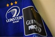 2 September 2017; A detailed view of the Leinster jersey ahead of the Guinness PRO14 Round 1 match between Dragons and Leinster at Rodney Parade in Newport, Wales. Photo by Ramsey Cardy/Sportsfile