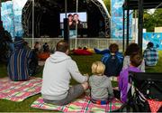 2 September 2017; A general view of the crowd watching the film &quot;Police Academy&quot; at Electric Ireland's Throwback Stage at Electric Picnic, during some 90s nostalgia fun. Electric Ireland, the official energy partner of Electric Picnic, will screen some rad old school movies with family friendly activities and the best poptastic throwback tunes throughout the weekend. Check out festival highlights at facebook.com/ElectricIreland #ThrowbackStage. Photo by Cody Glenn/Sportsfile