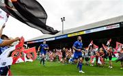 2 September 2017; Leinster captain Isa Nacewa leads his side out ahead of the Guinness PRO14 Round 1 match between Dragons and Leinster at Rodney Parade in Newport, Wales. Photo by Ramsey Cardy/Sportsfile
