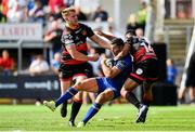 2 September 2017; Rob Kearney of Leinster is tackled by Ashton Hewitt of Dragons during the Guinness PRO14 Round 1 match between Dragons and Leinster at Rodney Parade in Newport, Wales. Photo by Ramsey Cardy/Sportsfile
