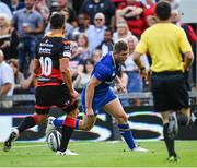2 September 2017; Jordan Larmour of Leinster scores his side's third try during the Guinness PRO14 Round 1 match between Dragons and Leinster at Rodney Parade in Newport, Wales. Photo by Ramsey Cardy/Sportsfile