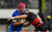 2 September 2017; Josh van der Flier of Leinster is tackled by James Thomas of Dragons during the Guinness PRO14 Round 1 match between Dragons and Leinster at Rodney Parade in Newport, Wales. Photo by Ramsey Cardy/Sportsfile