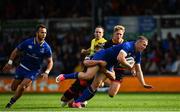 2 September 2017; Rory O'Loughlin of Leinster is tackled by Gavin Henson of Dragons during the Guinness PRO14 Round 1 match between Dragons and Leinster at Rodney Parade in Newport, Wales. Photo by Ramsey Cardy/Sportsfile