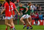 2 September 2017; Cora Staunton of Mayo celebrates after scoring her sides first goal during the TG4 Ladies Football All-Ireland Senior Championship Semi-Final match between Cork and Mayo at Kingspan Breffni in Cavan. Photo by Sam Barnes/Sportsfile