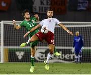 2 September 2017; Harry Arter of Republic of Ireland in action against Giorgi Kvilitaia of Georgia during the FIFA World Cup Qualifier Group D match between Georgia and Republic of Ireland at Boris Paichadze Dinamo Arena in Tbilisi, Georgia. Photo by David Maher/Sportsfile