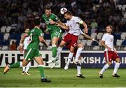 2 September 2017; Shane Duffy of Republic of Ireland in action against Guram Kashia of Georgia during the FIFA World Cup Qualifier Group D match between Georgia and Republic of Ireland at Boris Paichadze Dinamo Arena in Tbilisi, Georgia. Photo by David Maher/Sportsfile