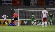 2 September 2017; Valeri Kazaishvili of Georgia shoots to score his side's first goal during the FIFA World Cup Qualifier Group D match between Georgia and Republic of Ireland at Boris Paichadze Dinamo Arena in Tbilisi, Georgia. Photo by David Maher/Sportsfile