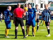 2 September 2017; Aaron Greene of Bray appeals to referee Arnold Hunter during the Irn Bru Scottish Challenge Cup match between Elgin City and Bray Wanderers at Borough Briggs in Elgin, Scotland. Photo by Craig Williamson/Sportsfile