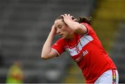 2 September 2017; Áine O'Sullivan of Cork reacts after a missed chance during the TG4 Ladies Football All-Ireland Senior Championship Semi-Final match between Cork and Mayo at Kingspan Breffni in Cavan. Photo by Sam Barnes/Sportsfile