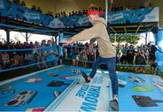 2 September 2017; Jack Delaney, age 13, from Ballinakill, Co Laois, competes in a dance-off at Electric Ireland's Throwback Stage at Electric Picnic, during some 90s nostalgia fun. Electric Ireland, the official energy partner of Electric Picnic, will screen some rad old school movies with family friendly activities and the best poptastic throwback tunes throughout the weekend. Check out festival highlights at facebook.com/ElectricIreland #ThrowbackStage. Photo by Cody Glenn/Sportsfile