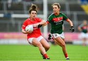 2 September 2017; Doireann O'Sullivan of Cork in action against Niamh Kelly of Mayo during the TG4 Ladies Football All-Ireland Senior Championship Semi-Final match between Cork and Mayo at Kingspan Breffni in Cavan. Photo by Sam Barnes/Sportsfile