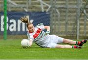 2 September 2017; Yvonne Byrne of Mayo saves a penalty during the TG4 Ladies Football All-Ireland Senior Championship Semi-Final match between Cork and Mayo at Kingspan Breffni in Cavan. Photo by Sam Barnes/Sportsfile
