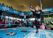2 September 2017; Isabelle McCormack, age 9, from Moone, Co Kildare, competes in the dance-off at Electric Ireland's Throwback Stage at Electric Picnic, during some 90s nostalgia fun. Electric Ireland, the official energy partner of Electric Picnic, will screen some rad old school movies with family friendly activities and the best poptastic throwback tunes throughout the weekend. Check out festival highlights at facebook.com/ElectricIreland #ThrowbackStage. Photo by Cody Glenn/Sportsfile