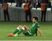 2 September 2017; Shane Long of Republic of Ireland at the end of the  FIFA World Cup Qualifier Group D match between Georgia and Republic of Ireland at Boris Paichadze Dinamo Arena in Tbilisi, Georgia. Photo by David Maher/Sportsfile