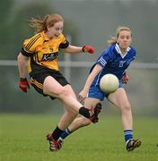 2 June 2012; Shannon Quinn, Ulster, in action against Nollaig Cleary, Munster. 2012 MMI Group Ladies Football Interprovincial Tournament Cup Final, Munster v Ulster, Kinnegad, Co. Westmeath. Picture credit: Brendan Moran / SPORTSFILE