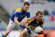 3 June 2012; Conor Carty, Wexford, in action against Mickey Quinn, Longford. Leinster GAA Football Senior Championship Quarter-Final, Longford v Wexford, Croke Park, Dublin. Picture credit: Stephen McCarthy / SPORTSFILE