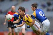 3 June 2012; Shane Roche, Wexford, in action against Colm P. Smyth, left, and Mikey Quinn, Longford. Leinster GAA Football enior Championship Quarter-Final, Longford v Wexford, Croke Park, Dublin. Picture credit: Ray McManus / SPORTSFILE