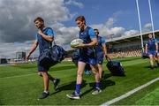 2 September 2017; Ross Byrne, left, and Cathal Marsh of Leinster ahead of the Guinness PRO14 Round 1 match between Dragons and Leinster at Rodney Parade in Newport, Wales. Photo by Ramsey Cardy/Sportsfile