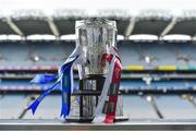 3 September 2017; The Liam MacCarthy Cup on the podium prior to the GAA Hurling All-Ireland Senior Championship Final match between Galway and Waterford at Croke Park in Dublin. Photo by Brendan Moran/Sportsfile