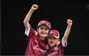 3 September 2017; Galway supporters Emer Short, aged 10, from Oranmore, Co. Galway, and her cousin Lily-Mae Forde, aged 5, from Clarinbridge, Co. Galway ahead of the GAA Hurling All-Ireland Senior Championship Final match between Galway and Waterford at Croke Park in Dublin. Photo by Daire Brennan/Sportsfile