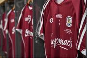 3 September 2017; Jerseys hang in the Galway dressing room prior to the GAA Hurling All-Ireland Senior Championship Final match between Galway and Waterford at Croke Park in Dublin. Photo by Brendan Moran/Sportsfile