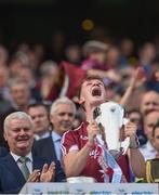 3 September 2017; Galway captain Darren Morrissey lifts the trophy and celebrates after the Electric Ireland GAA Hurling All-Ireland Minor Championship Final match between Galway and Cork at Croke Park in Dublin. Photo by Seb Daly/Sportsfile