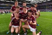 3 September 2017; Galway players celebrate after the Electric Ireland GAA Hurling All-Ireland Minor Championship Final match between Galway and Cork at Croke Park in Dublin. Photo by Eóin Noonan/Sportsfile