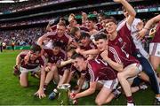 3 September 2017; Galway players celebrate with cup after the Electric Ireland GAA Hurling All-Ireland Minor Championship Final match between Galway and Cork at Croke Park in Dublin. Photo by Eóin Noonan/Sportsfile
