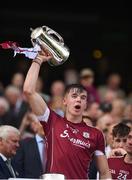 3 September 2017; Jack Canning of Galway lifts the trophy after the Electric Ireland GAA Hurling All-Ireland Minor Championship Final match between Galway and Cork at Croke Park in Dublin. Photo by Seb Daly/Sportsfile