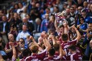 3 September 2017; Galway captain Darren Morrissey lifts the cup after the Electric Ireland GAA Hurling All-Ireland Minor Championship Final match between Galway and Cork at Croke Park in Dublin. Photo by Eóin Noonan/Sportsfile