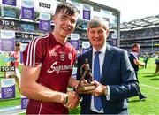 3 September 2017; Jack Canning of Galway is presented with his Man of the Match award by Pat O'Doherty, ESB Chief Executive, after the Electric Ireland GAA Hurling All-Ireland Minor Championship Final match between Galway and Cork at Croke Park in Dublin. Photo by Sam Barnes/Sportsfile