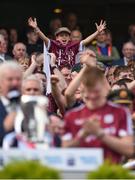 3 September 2017; A young galway supporter celebrates his sides victory after the Electric Ireland GAA Hurling All-Ireland Minor Championship Final match between Galway and Cork at Croke Park in Dublin. Photo by Seb Daly/Sportsfile