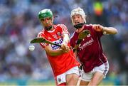3 September 2017; Brian Turnbull of Cork in action against Darren Morrissey of Galway during the Electric Ireland GAA Hurling All-Ireland Minor Championship Final match between Galway and Cork at Croke Park in Dublin. Photo by Sam Barnes/Sportsfile
