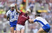 3 September 2017; Joe Canning of Galway is tackled by Shane Fives, left, and Philip Mahony of Waterford during the GAA Hurling All-Ireland Senior Championship Final match between Galway and Waterford at Croke Park in Dublin. Photo by Ramsey Cardy/Sportsfile