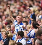 3 September 2017; Waterford supporter celebrates after their side score their second goal during the GAA Hurling All-Ireland Senior Championship Final match between Galway and Waterford at Croke Park in Dublin. Photo by Eóin Noonan/Sportsfile