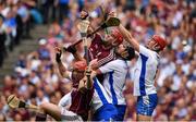 3 September 2017; Conor Whelan, left, Jonathan Glynn of Galway, contest possession with Noel Connors, Barry Coughlan and Tadhg de Búrca of Waterford during the GAA Hurling All-Ireland Senior Championship Final match between Galway and Waterford at Croke Park in Dublin. Photo by Brendan Moran/Sportsfile