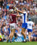 3 September 2017; Maurice Shanahan pushes Daithí Burke of Galway during the GAA Hurling All-Ireland Senior Championship Final match between Galway and Waterford at Croke Park in Dublin. Photo by Eóin Noonan/Sportsfile
