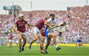 3 September 2017; Maurice Shanahan of Waterford is tackled by Aidan Harte of Galway during the GAA Hurling All-Ireland Senior Championship Final match between Galway and Waterford at Croke Park in Dublin. Photo by Ramsey Cardy/Sportsfile