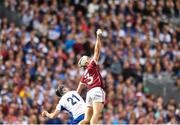 3 September 2017; Daithí Burke of Galway claims a high ball from Maurice Shanahan of Waterford during the GAA Hurling All-Ireland Senior Championship Final match between Galway and Waterford at Croke Park in Dublin. Photo by Eóin Noonan/Sportsfile