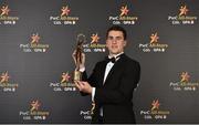 3 November 2017; Galway hurler Daithí Burke pictured with his All-Star award during the PwC All Stars 2017 at the Convention Centre in Dublin. Photo by Seb Daly/Sportsfile