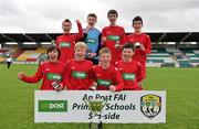 5 June 2012; The St. Antony's BNS, Ballinlough, Co. Cork, team celebrate their victory in the &quot;C&quot; Boy's Schools category. An Post FAI Primary Schools 5-a-Side All-Ireland Finals, Tallaght Stadium, Tallaght, Dublin. Picture credit: Barry Cregg / SPORTSFILE