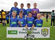5 June 2012; The O'Growney's NS, Athboy, Co. Meath, team celebrate their victory with the cup in the &quot;B&quot; Boy's Schools category. An Post FAI Primary Schools 5-a-Side All-Ireland Finals, Tallaght Stadium, Tallaght, Dublin. Picture credit: Barry Cregg / SPORTSFILE