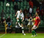 4 June 2012; John O'Shea, Republic of Ireland, in action against Peter Szalai, Hungary. Friendly International, Hungary v Republic of Ireland, Ferenc Puskás Stadium, Budapest, Hungary. Picture credit: David Maher / SPORTSFILE