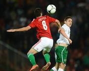 4 June 2012; Kevin Doyle, Republic of Ireland, in action against Adam Pinter, Hungary. Friendly International, Hungary v Republic of Ireland, Ferenc Puskás Stadium, Budapest, Hungary. Picture credit: David Maher / SPORTSFILE