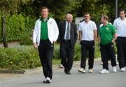 28 May 2012; The Republic of Ireland goalkeeping coach Alan Kelly with members of the Republic of Ireland squad and backroom staff on their way to a civic reception at the Stabilimento Tettuccio, Montecatini, Italy. Picture credit: David Maher / SPORTSFILE