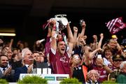 3 September 2017; Galway captain David Burke lifts the Liam MacCarthy cup after the GAA Hurling All-Ireland Senior Championship Final match between Galway and Waterford at Croke Park in Dublin. Photo by Brendan Moran/Sportsfile