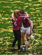 3 September 2017; Joe Canning of Galway celebrates with Shannon Keady, daughter of Tony, after the GAA Hurling All-Ireland Senior Championship Final match between Galway and Waterford at Croke Park in Dublin. Photo by Daire Brennan/Sportsfile