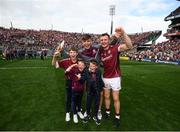 3 September 2017; Joe Canning of Galway and family, including his nephew Jack Canning, a member of the victorious Galway minor team, celebrates following the GAA Hurling All-Ireland Senior Championship Final match between Galway and Waterford at Croke Park in Dublin. Photo by Stephen McCarthy/Sportsfile